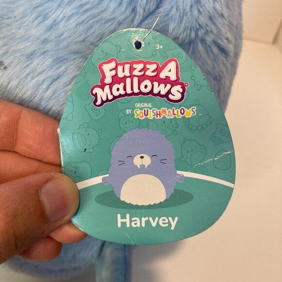 Squishmallows Harvey the Walrus 12" Fuzz A Mallow Stuffed Plush With Tag - Picture 12 of 14